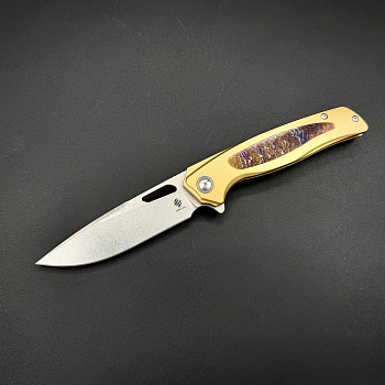 Складной нож Void Gold Titanium Spear Point Alpha Miu