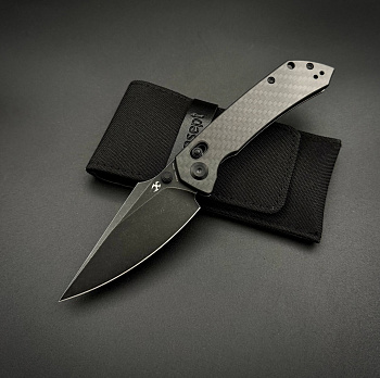 Kansept Fenrir Black Stonewashed CPM S35VN, Twill Carbon