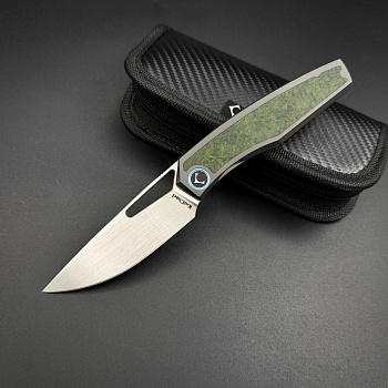 Складной нож Mowell CPM S35VN Green Carbon Fiber Titanium