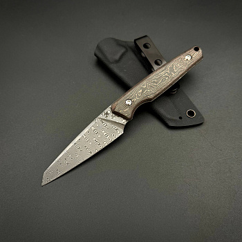 Нож Kansept Parr Damascus, Copper Carbon Fiber