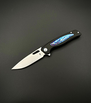 Складной нож Void Black Titanium Spear Point Alpha Miu