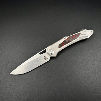 Складной нож Vigil n690co Titanium Carbon Fiber T107 Red Alpha Miu