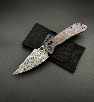 Складной нож Kansept Fenrir Damascus Purple Haze Fatcarbon