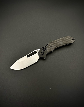 Складной нож Kansept Quasar stonewash сталь CPM-20CV, рукоять Blackwash Titanium/Carbon Fiber