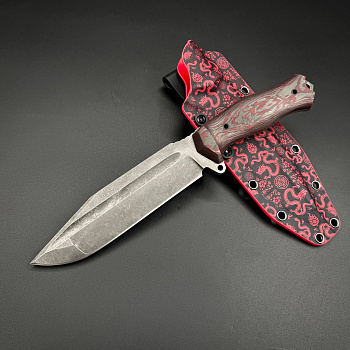 Тактический нож ручной работы Ksifos Red Dragon Max Knives