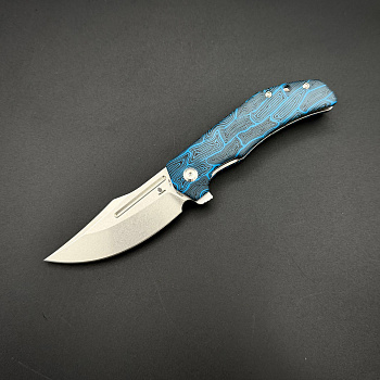 Складной нож Tenable Orion Sandvik 14C28N Blue Topo G-mascus