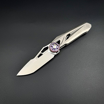 Складной нож Trigger CPM S125V Timascus Silver Titanium Alpha Miu